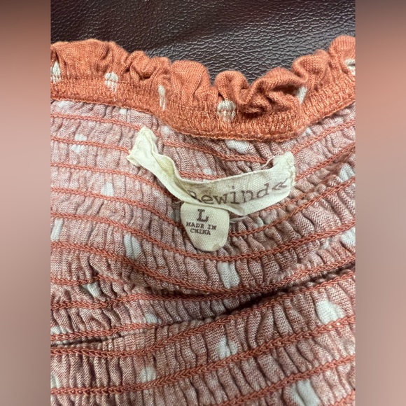 Rewind Burnt Orange Off the Shoulder Shirt - Picture 3 of 3